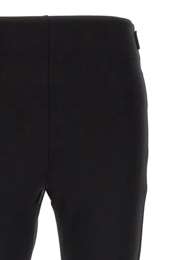 Moncler Brand-embossed Slim-fit High-rise Stretch-woven Leggings In Black