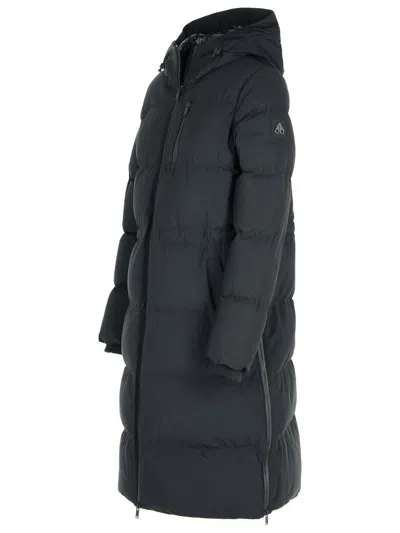 Shop Moose Knuckles 'lenin' Black Nylon Blend Parka