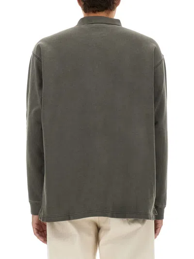 Obey Long-sleeve Polo Shirt In Black