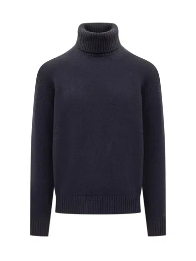 Seven Gauge Merino Sweater In Blue