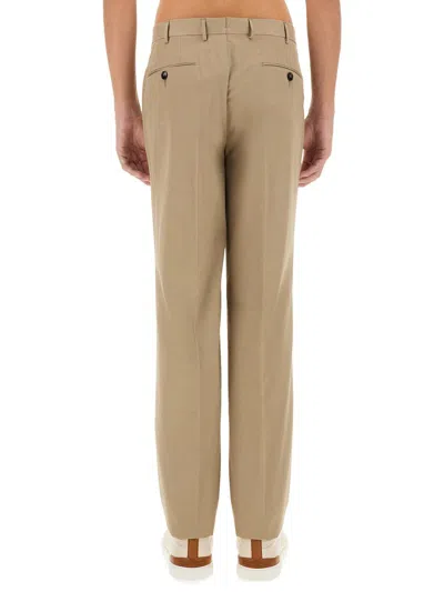 Shop Zegna Straigth Leg Pants In Beige