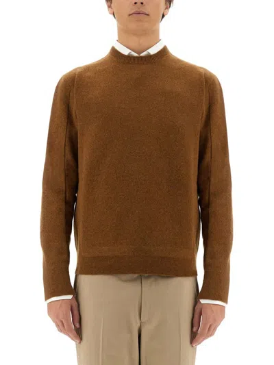 Zegna Wool And Cashmere Sweater In Brown