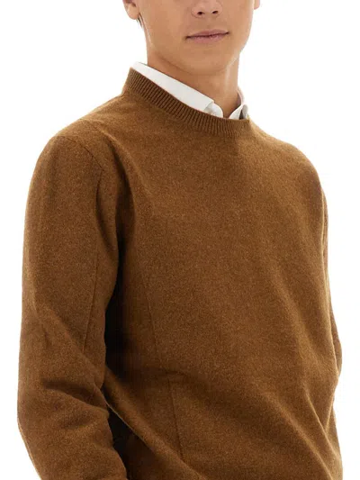 Zegna Wool And Cashmere Sweater In Brown