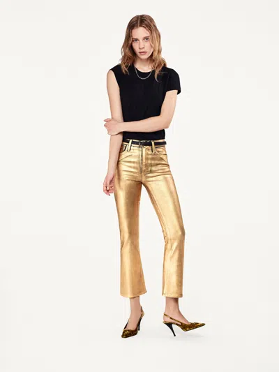 Frame Le Crop Mini Bootcut Jeans In Gold