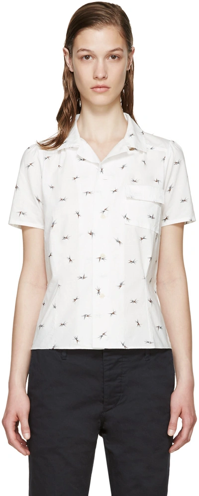 Visvim White Poplin Printed Shirt