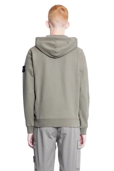 Stone Island Man Green Sweatshirts In Green