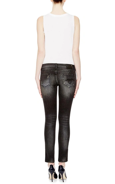 Shop R13 Kate Distressed Low Rise Skinny Jeans