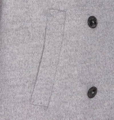 Herno Double-breasted Wool Coat In Grey