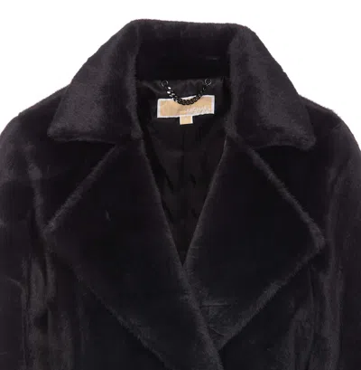 Michael Kors Black Double-breasted Coat In Black