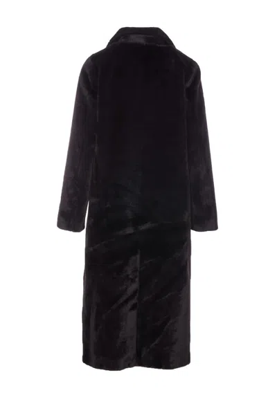 Michael Kors Black Double-breasted Coat In Black