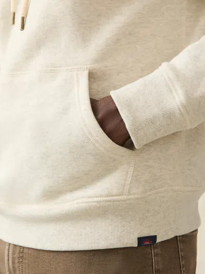 Faherty High Standard Fleece Hoodie In Antique Ivory Heather