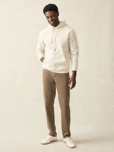 Faherty High Standard Fleece Hoodie In Antique Ivory Heather