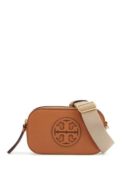 Shop Tory Burch Miller Mini Crossbody Bag In Brown