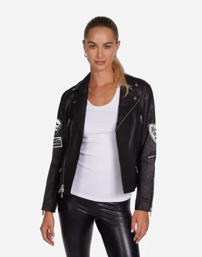 Lauren Moshi Posey Rock & Roll Patches In Black
