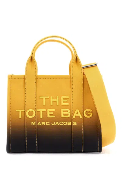 Shop Marc Jacobs Borsa The Ombre Canvas Small Tote Bag In Black, Yellow