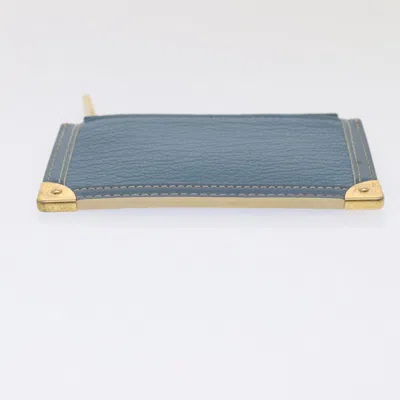 Pre-owned Louis Vuitton Suhali Blue Leather Wallet  ()