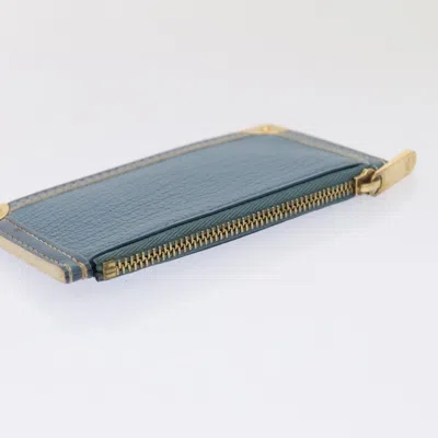 Pre-owned Louis Vuitton Suhali Blue Leather Wallet  ()