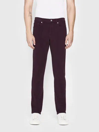 Frame L'homme Slim Brushed Twill Jeans In Red