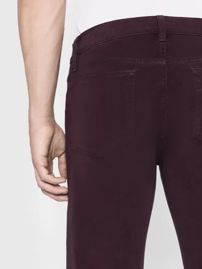 Frame L'homme Slim Brushed Twill Jeans In Red