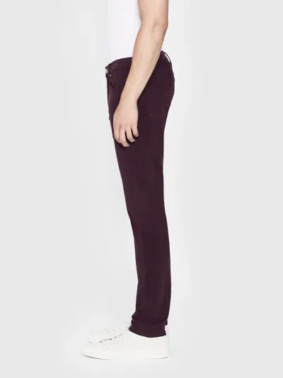 Frame L'homme Slim Brushed Twill Jeans In Red