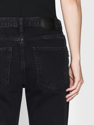 Frame The Beaded Hang Cropped Straight Leg Jeans In Black
