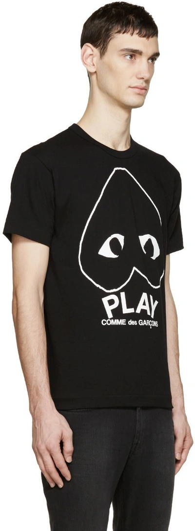 Shop Comme Des Garçons Play Black Heart Logo T-shirt