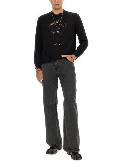 Alexander Mcqueen 'distressed Skull Print Pul In Black