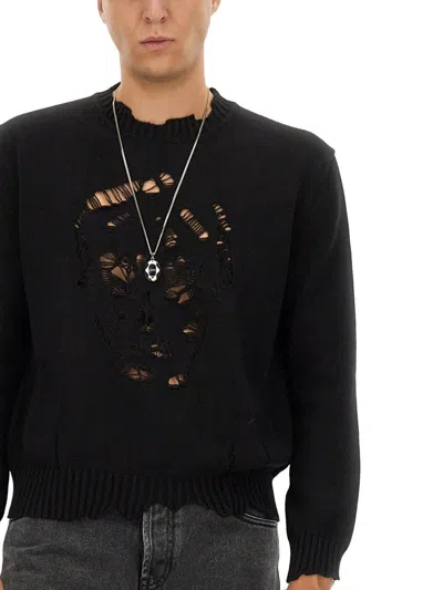 Alexander Mcqueen 'distressed Skull Print Pul In Black
