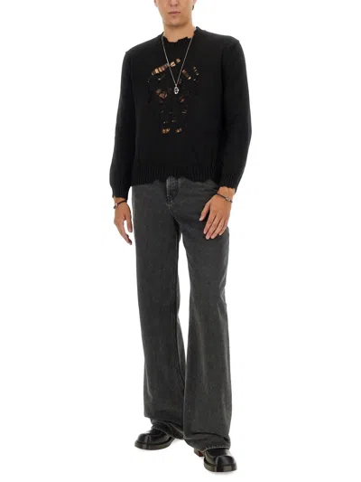 Alexander Mcqueen Alexander Mc Queen "metal Plate" Jeans In Gray