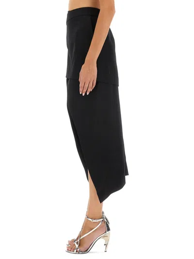 Alexander Mcqueen Women's Asymmetrical Skirt In Black