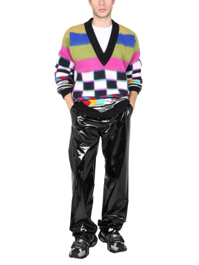 Dolce & Gabbana Glitch Sweater In Multicolor