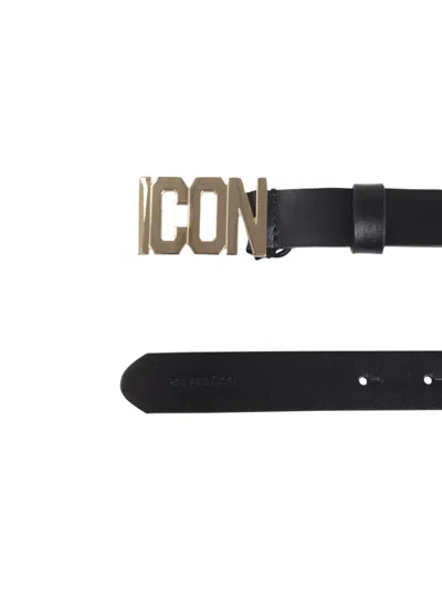 Dsquared2 Dsquared Women Leather Belt In Black