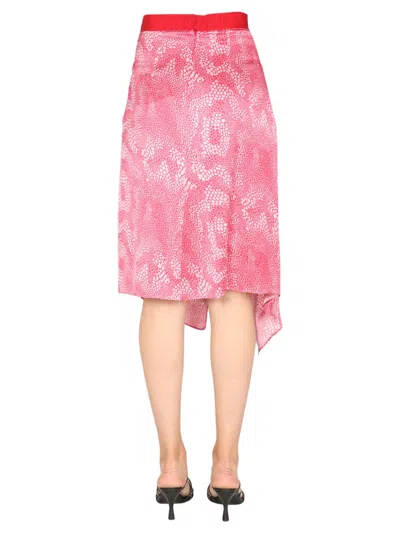 Isabel Marant Asymmetrical Elastic Waist Mini Skirt In Multicolor
