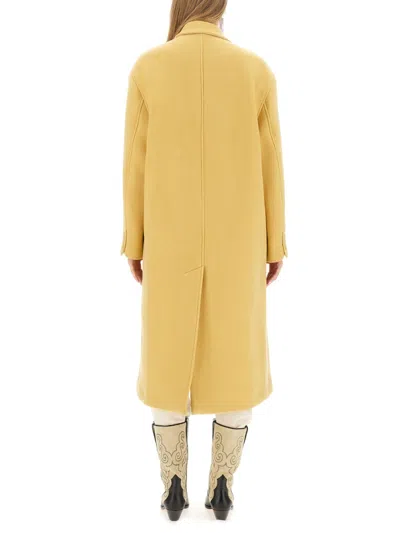 Isabel Marant Mustard Wool Blend Theodore Coat In Yellow