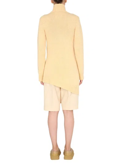 Jil Sander Women's Long Asymmetric Sweater In Yellow