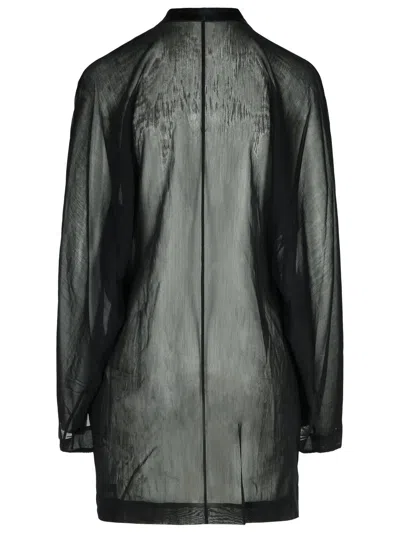 Khaite 'mehna' Black Cotton Blend Dress In Black