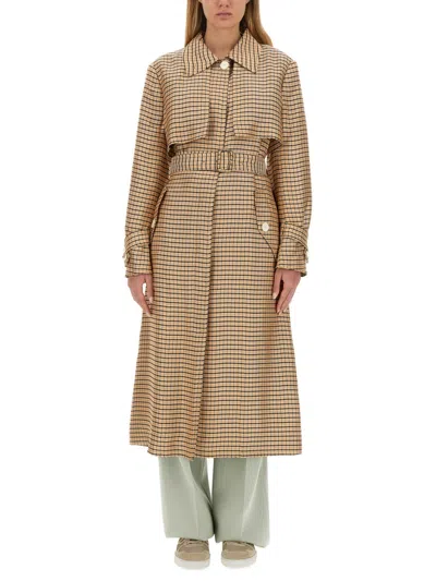 Shop Lanvin Women Belted Trench Coat In Multicolor