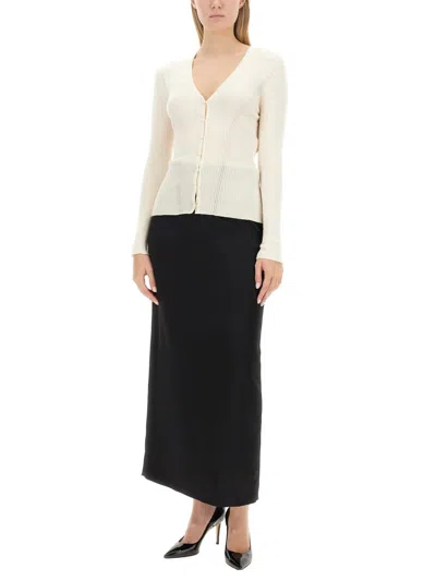Lanvin Black Flowy Maxi Skirt In Black