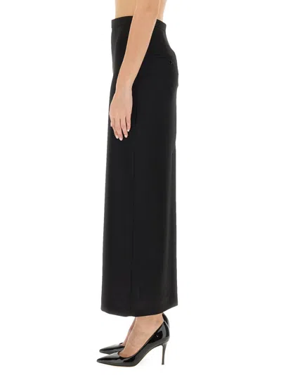 Lanvin Black Flowy Maxi Skirt In Black