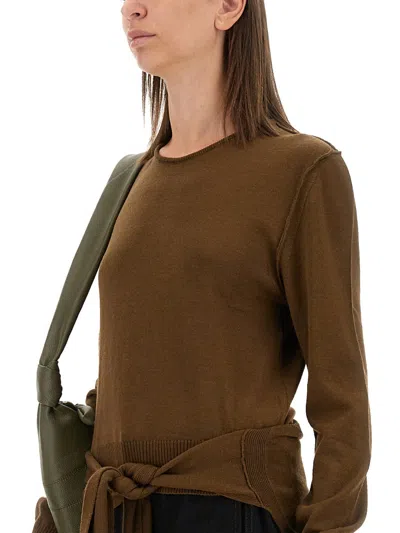 Lemaire Wool Blend Sweater In Brown