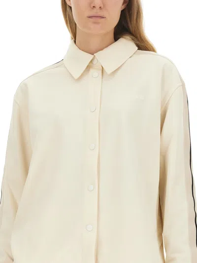 Palm Angels Monogram Sports Shirt In Cream
