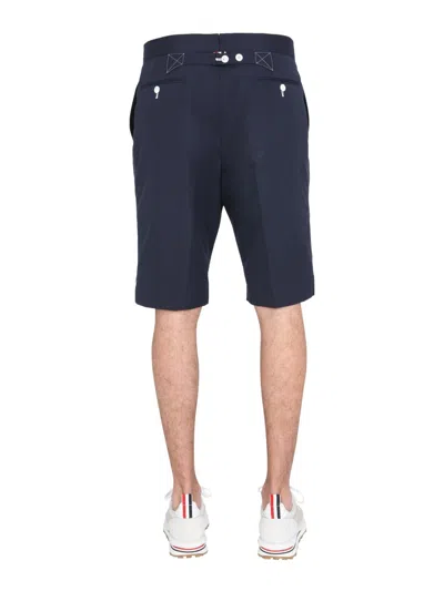 Thom Browne Men's Bermuda With Contrast Stitching Shorts In Blue