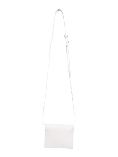 Thom Browne Women Card Holder With Shoulder Strap In White