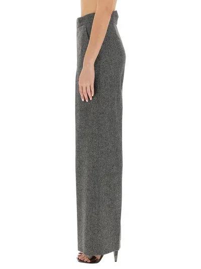 Vivienne Westwood Tailored Straight Wool Pants In Gray