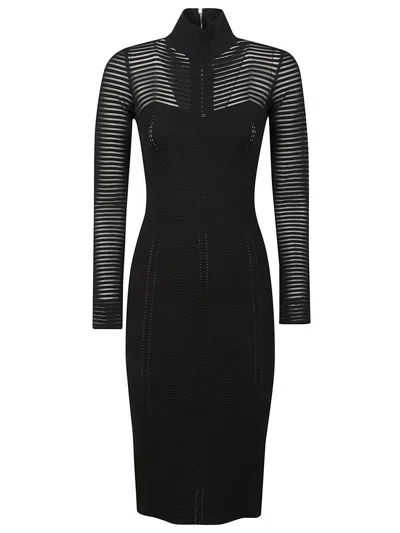 Shop Elisabetta Franchi Dress In Black