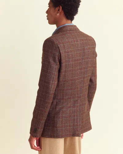 Billy Reid Plaid Walton Jacket In Brown Multi