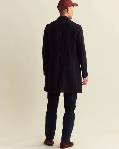Billy Reid Subtle Plaid Boiled Wool Jordan Coat In Black/multi