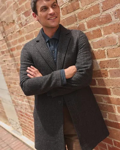 Billy Reid Subtle Plaid Boiled Wool Jordan Coat In Black/multi
