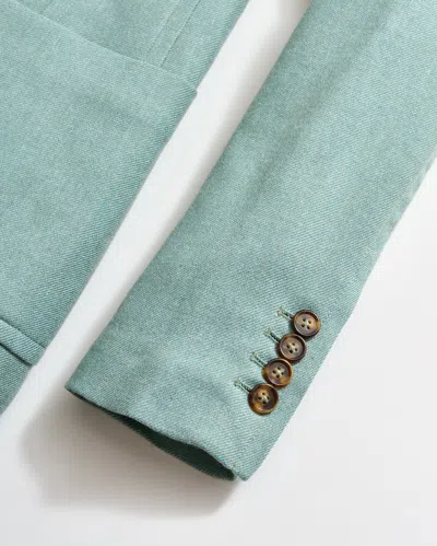 Billy Reid Wool Peak Lapel One Button Blazer In Mineral Blue