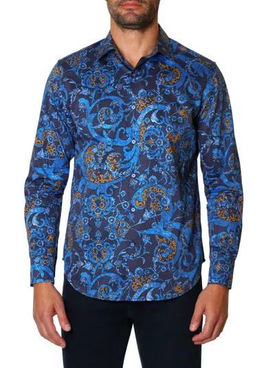 Robert Graham Landry Abstract Print Button-up Shirt In Blue